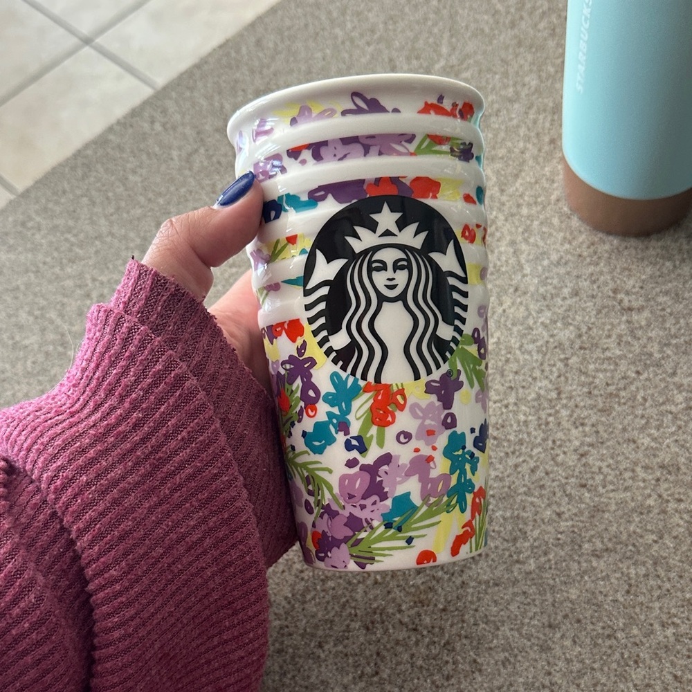 Starbucks Multicolor Floral Cup 10oz